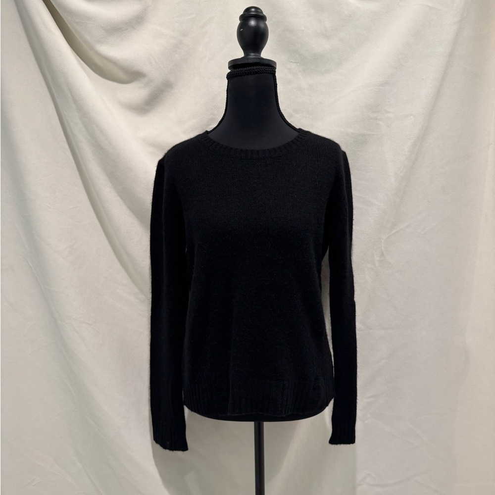 Skull Cashmere Black Sweater with Skull Tan Camouflage Design On Back - Picture 2 of 16
